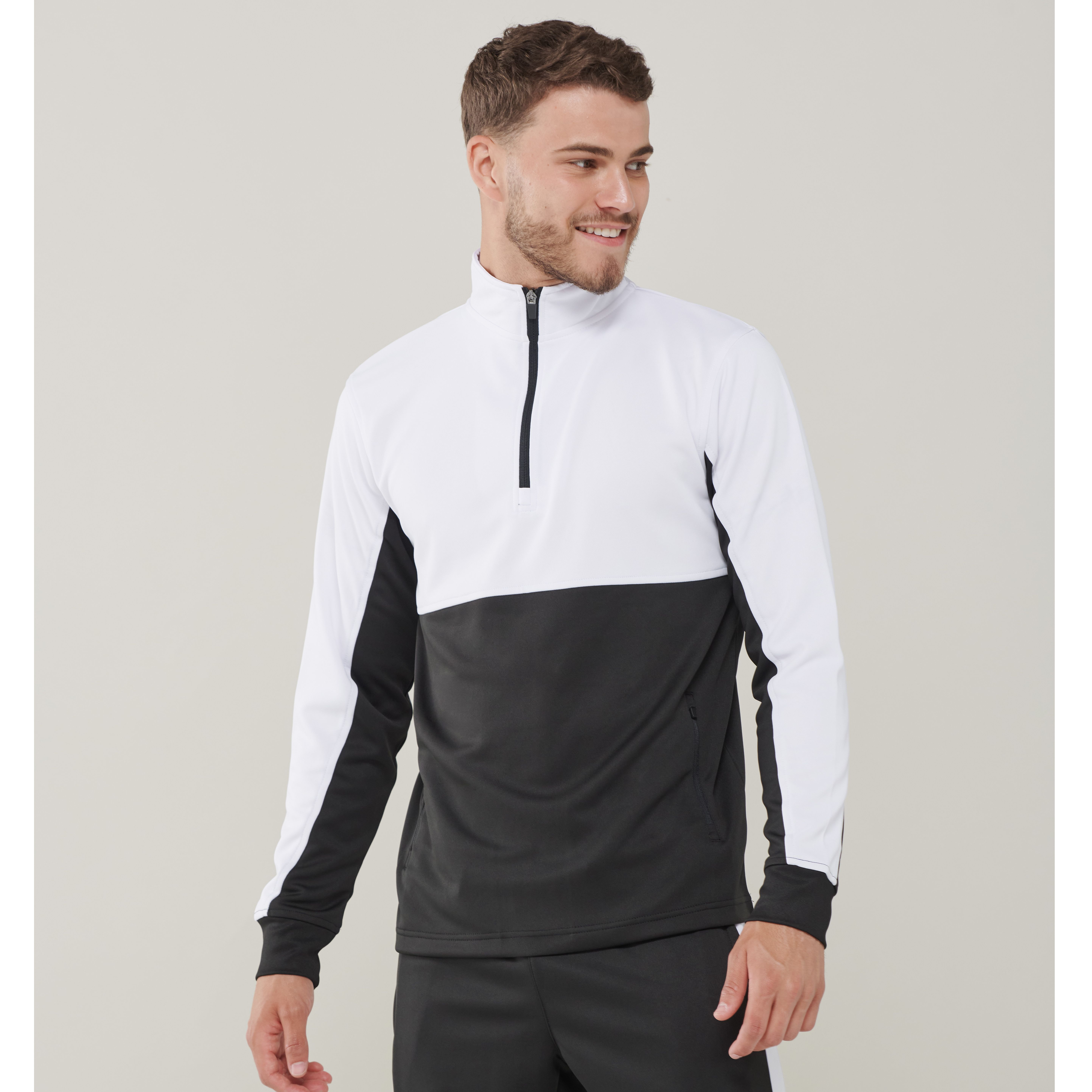 ADULTS' 1/4 ZIP TRACKSUIT TOP